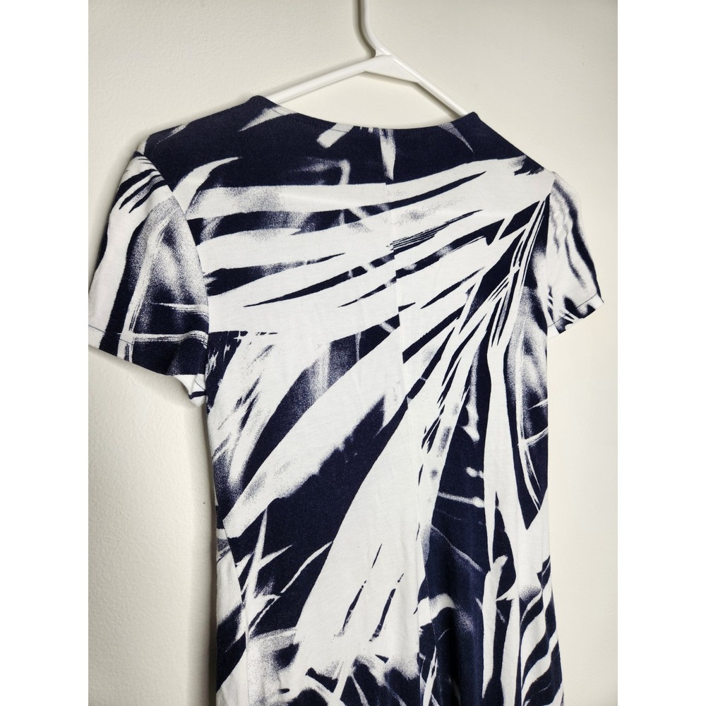 Layfayette 148 Tropical Jersey Knit Black White Dress Size P 0 / 2 - Picture 8 of 9